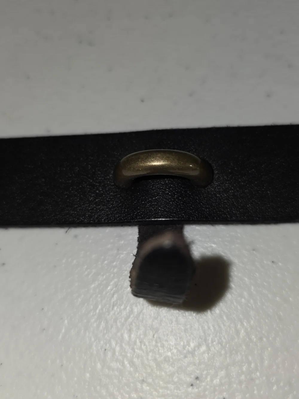 Time and Tru Black Leather Belt with Antiqued Brass Buckle Sz XL - Picture 13 of 16